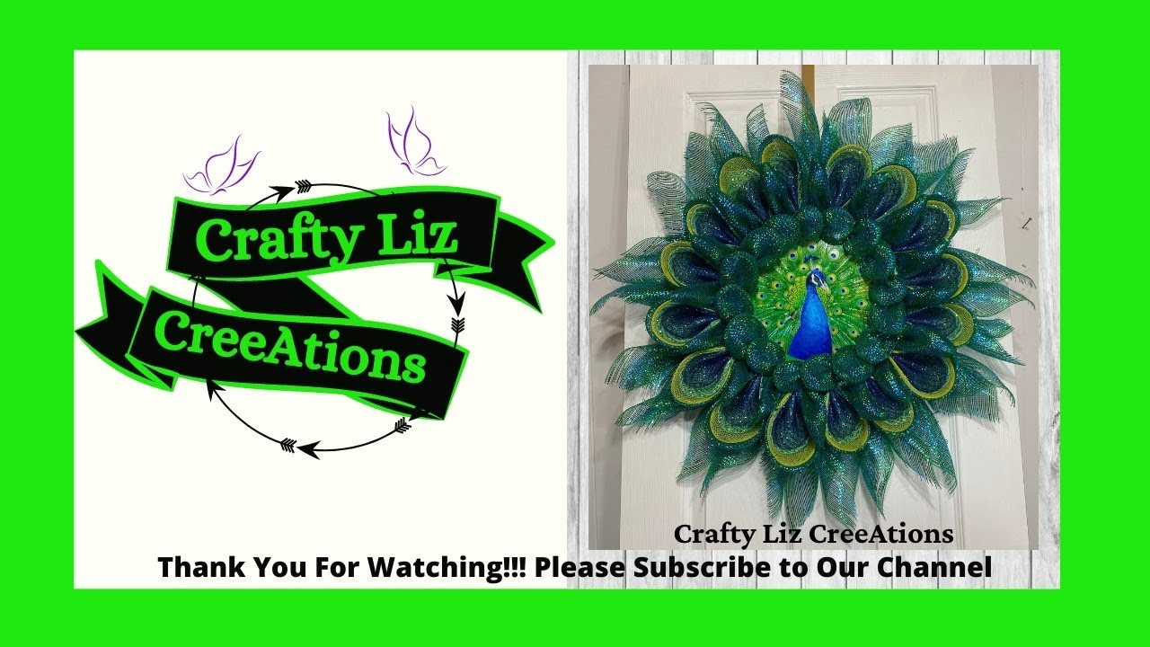 Crafty Liz CreeAtions/Live/Replay/ Peacock Wreath