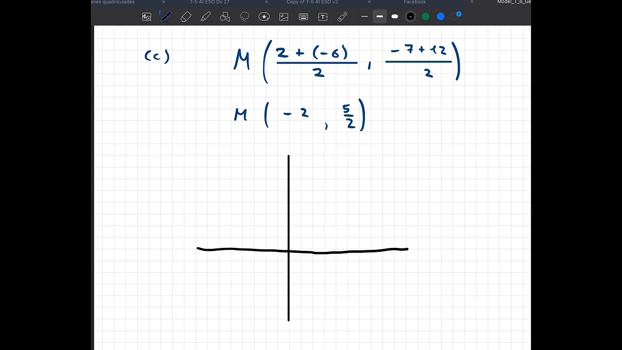 Geometria analítica exercici 3 a) punt mitjà