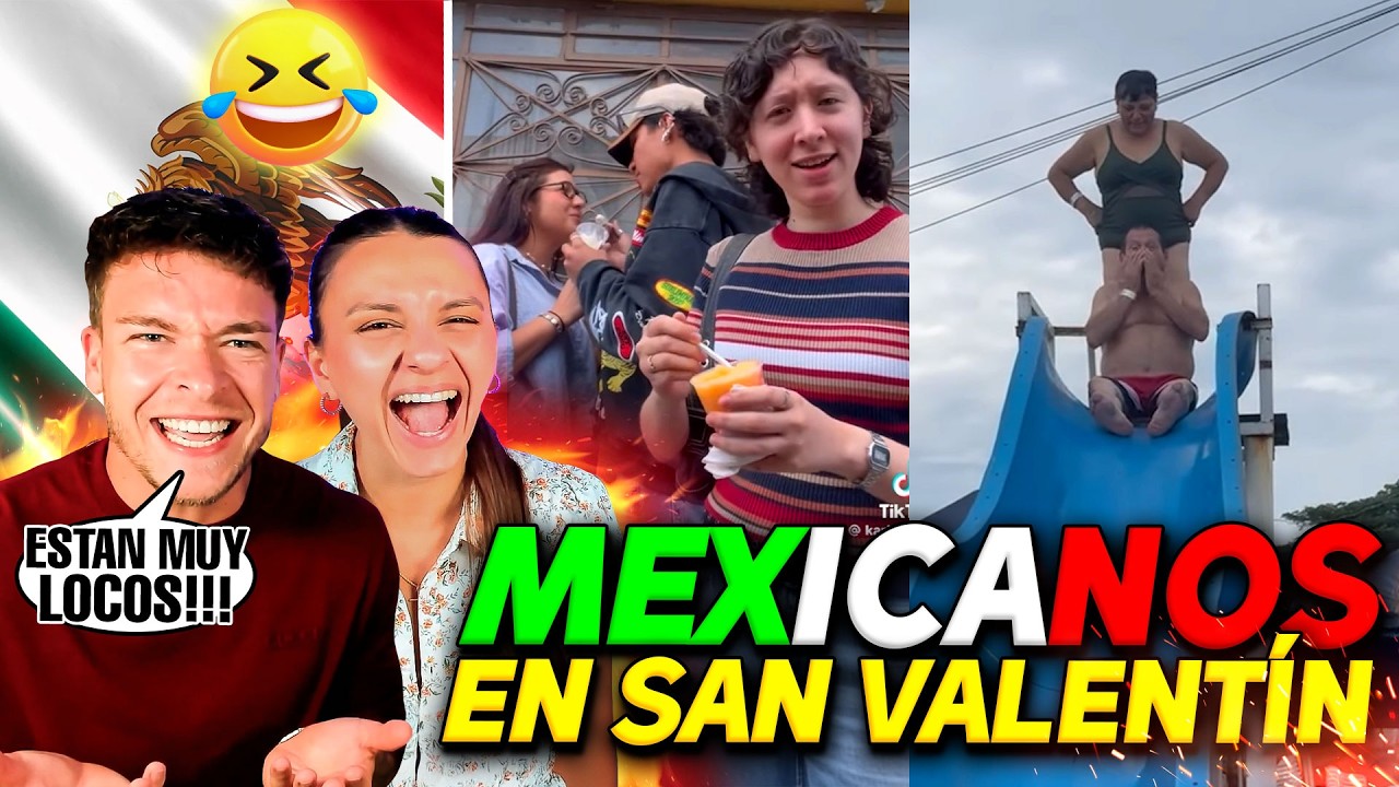 MEXICANOS EN SAN VALENTÍN *SON UN DESMADRE*🤣🇲🇽 ¡Nos partimos de risa!