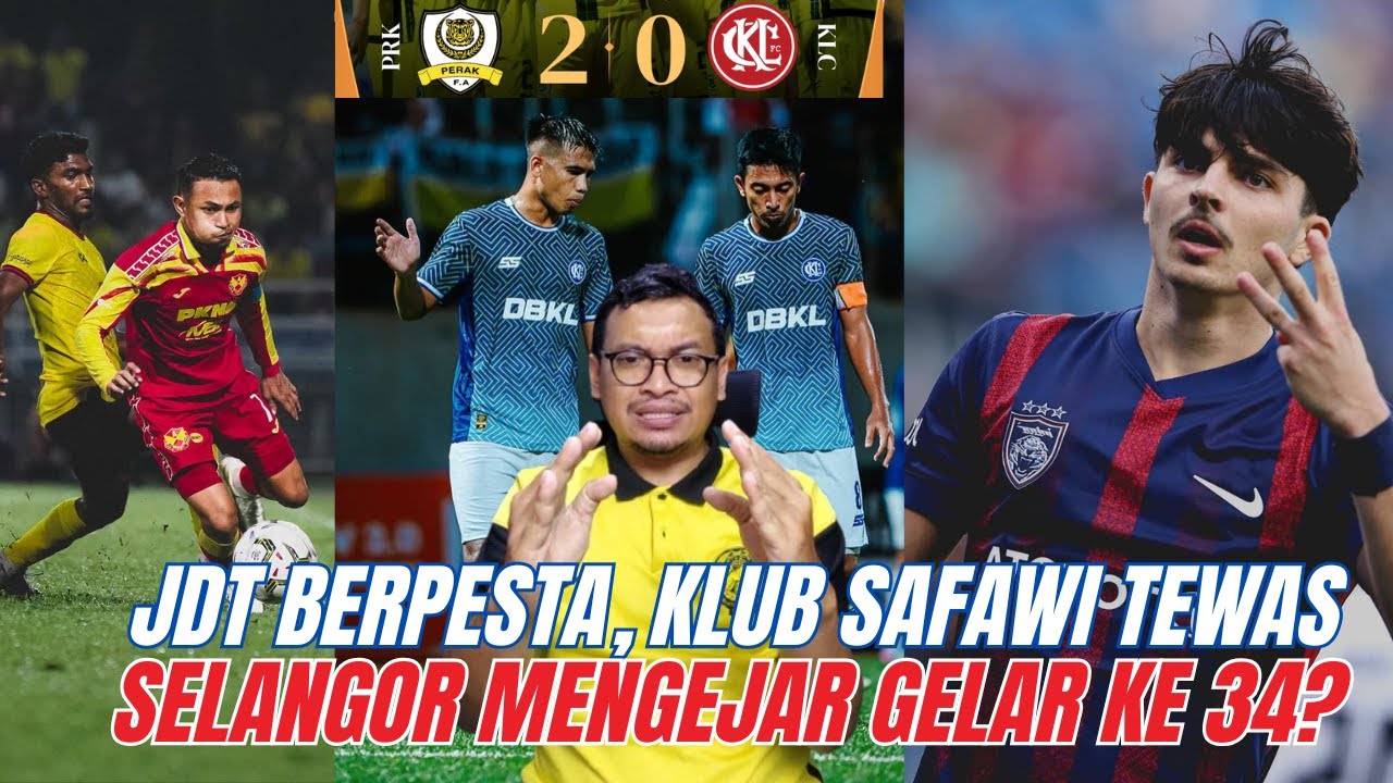 Mengejutkan Klub Safawi tewas, JDT Menang telak dan Selangor mengejar juara Piala Ke 34!!!