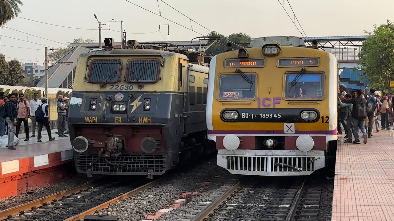 Different types EMU & MEMU Train+ Azimganj Pass+ Saraighat Exp Back to Back Sporting