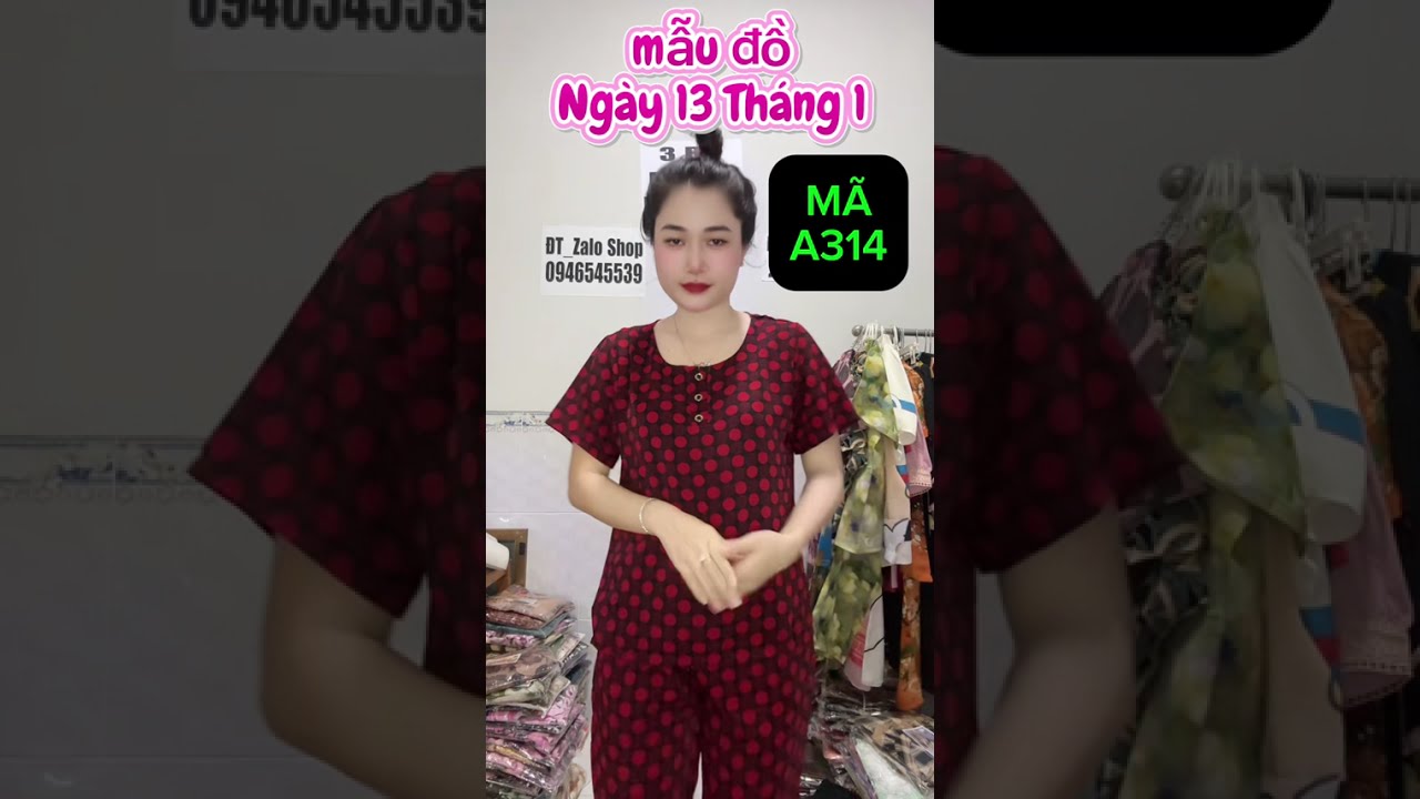 MÃ : A314❤️Ngày 13/1❤️Đồ Bộ Trung Niên Lụa Mango mềm mịn mặc rất mát thoải mái ạ✔️48_75 ký 
