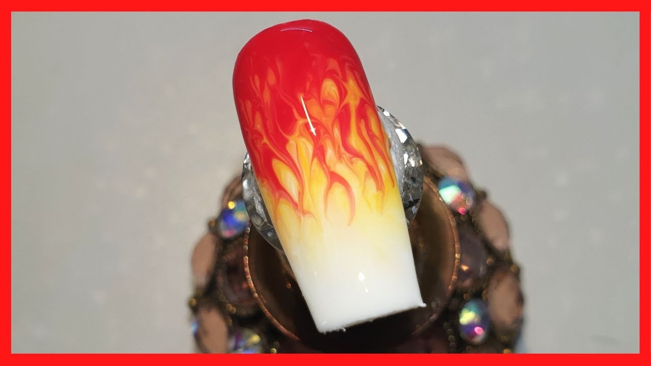 Flammendesign mit Blooming Gel | Nass in Nass