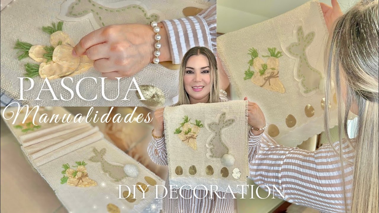 Manualidades Pascua / Primavera 🐇 Crea tu propio camino de mesa | DIY