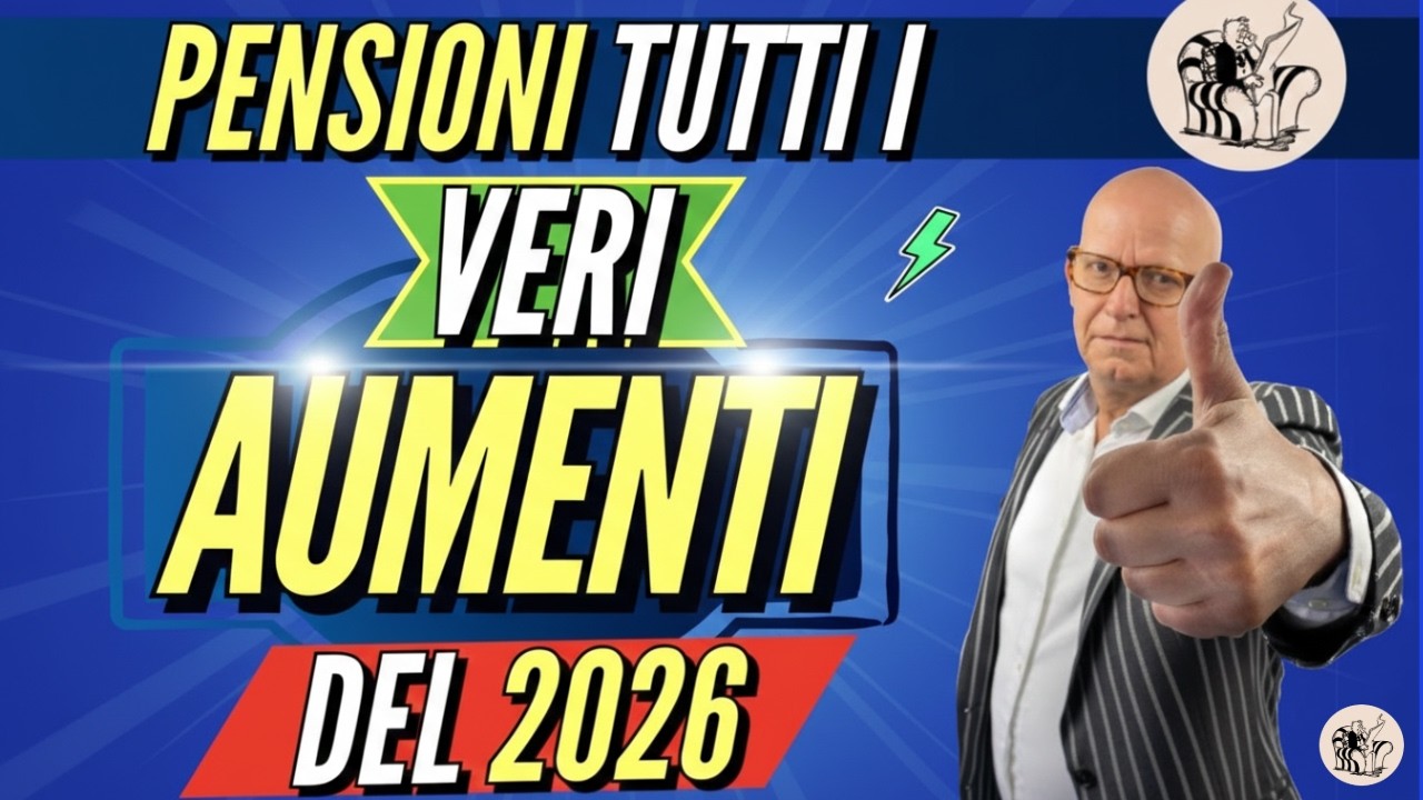 PENSIONI 👉 TUTTI I PROSSIMI VERI AUMENTI IN ARRIVO NEL 2026 – Fino a DICEMBRE‼️