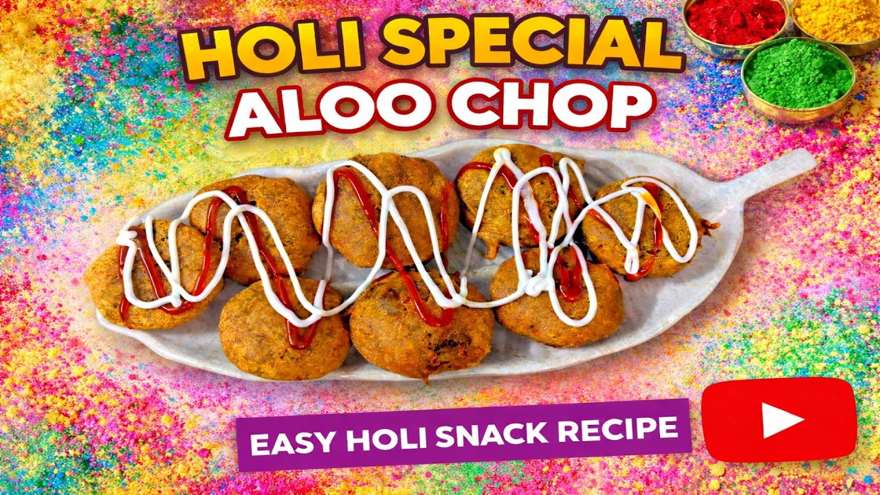 होली पार्टी के लिए सबसे बेस्ट आलू चोप! 💯 | Crispy Aloo Chop Snacks | Holi 2026