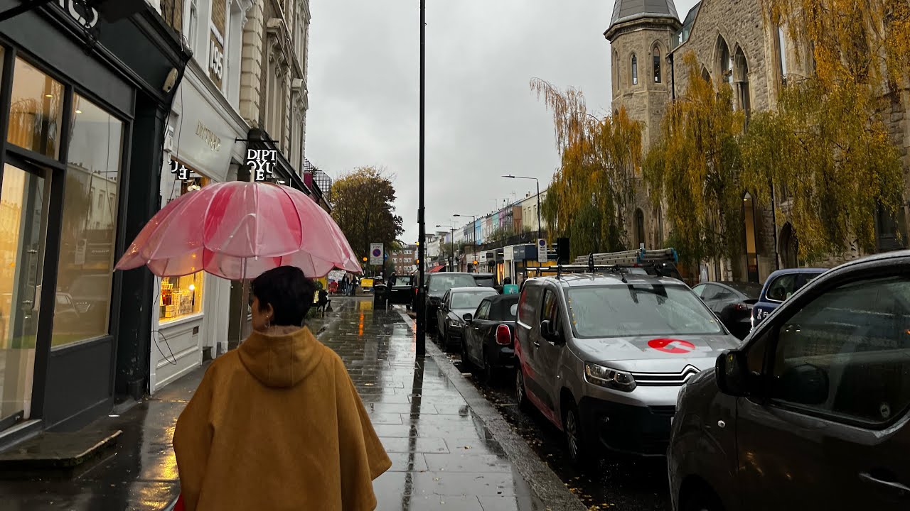 Walking Iconic London Neighborhood Notting Hill | November 2023
