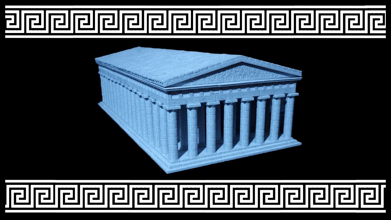 Construcción del Partenón de Atenas, impreso en 3D