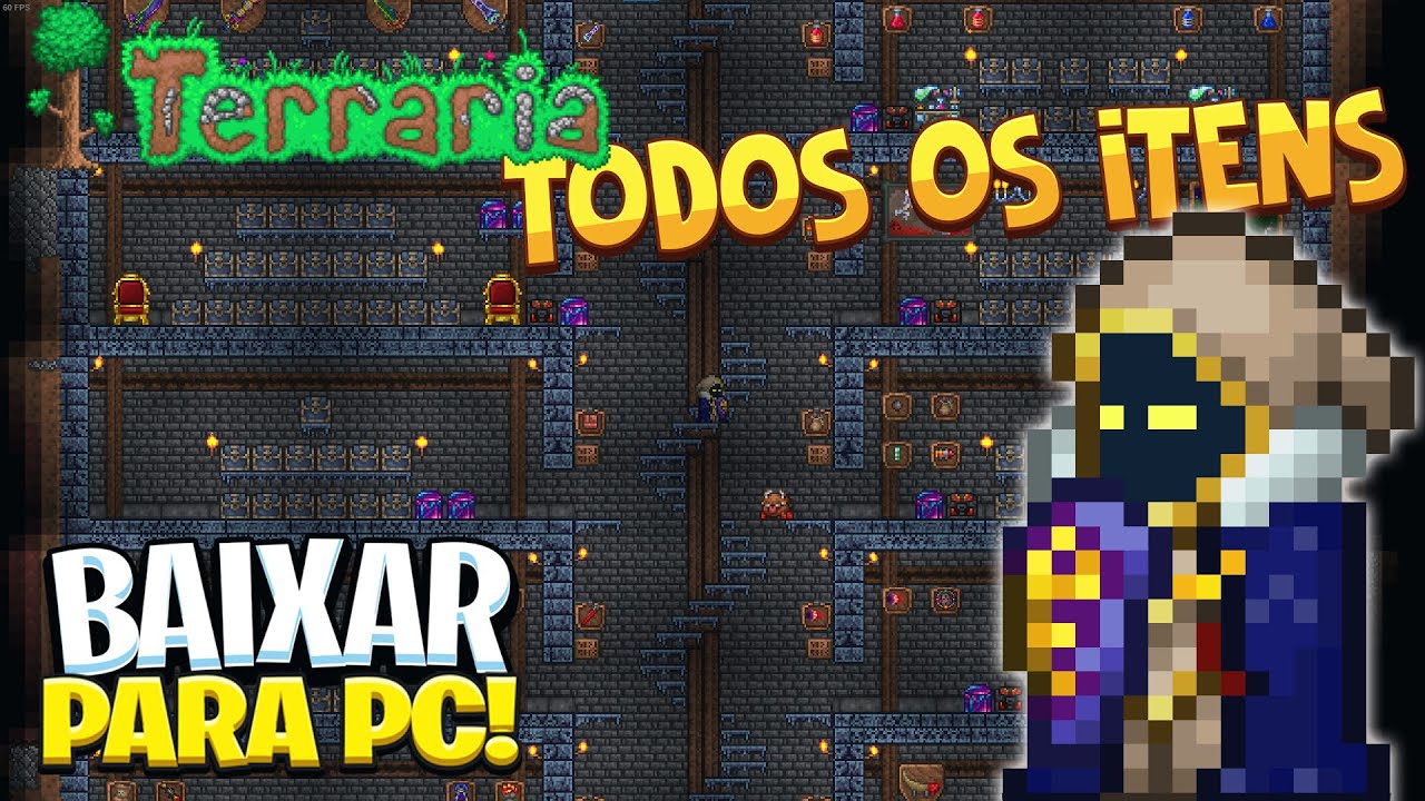 HOW TO DOWNLOAD THE TERRARIA MAP WITH ALL ITEMS FOR PC!! - All Items Map (Inferno LH)