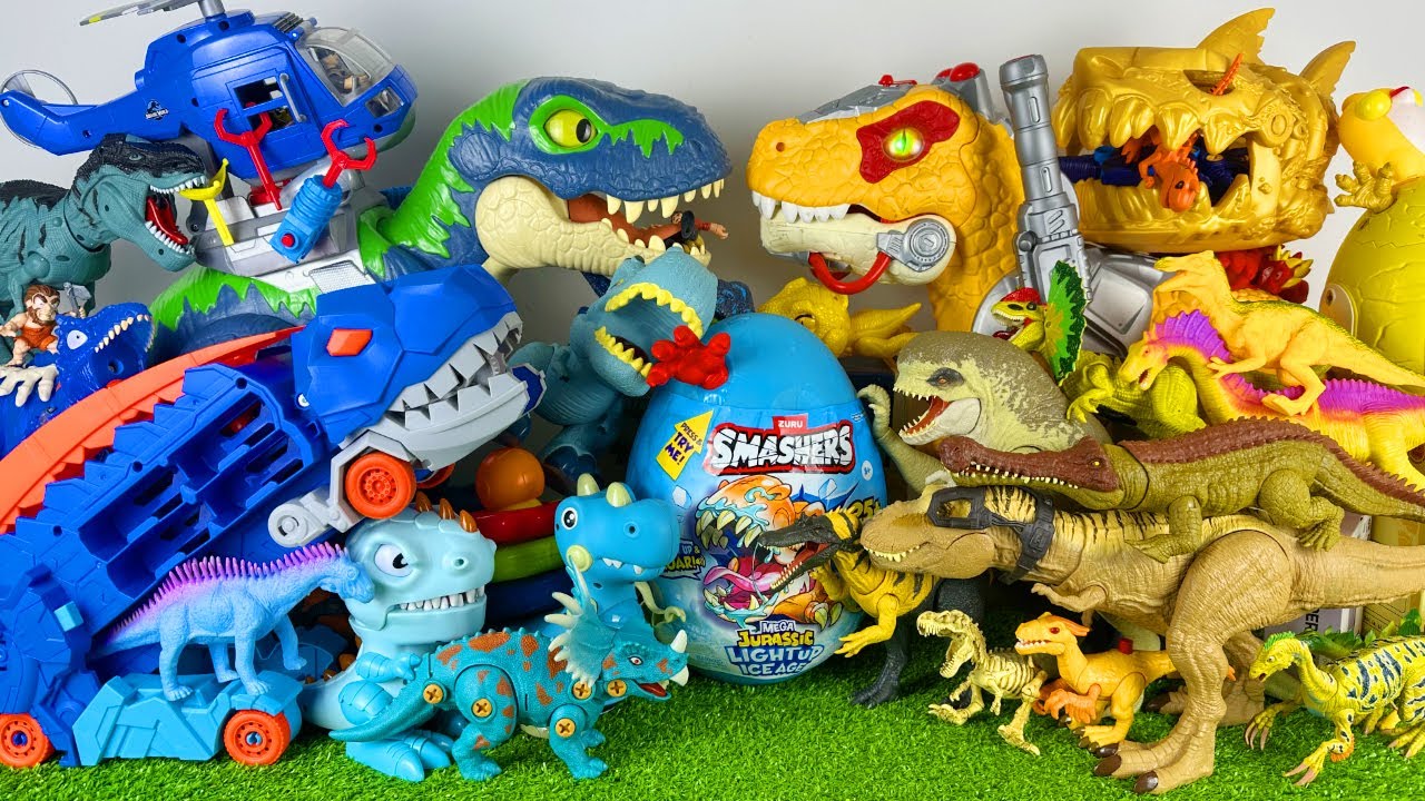 Jurassic World Unboxing Review Asmr Dinosaur T-rex Pterodactyl Stegosaurus Purusaurus Dilophosaurus