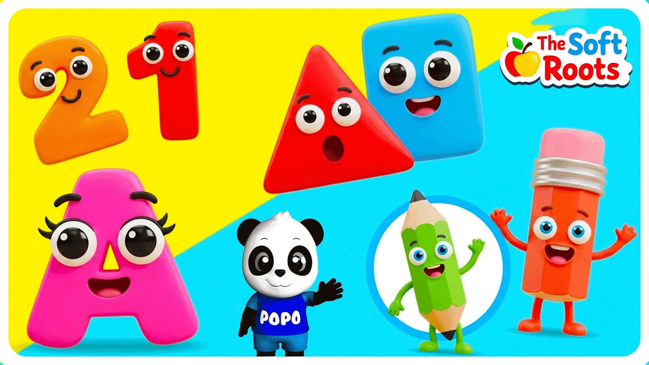 Preschool Learning activities for 3 year olds at home | Learn ABC Phonics Shapes Numbers Colors 🌈