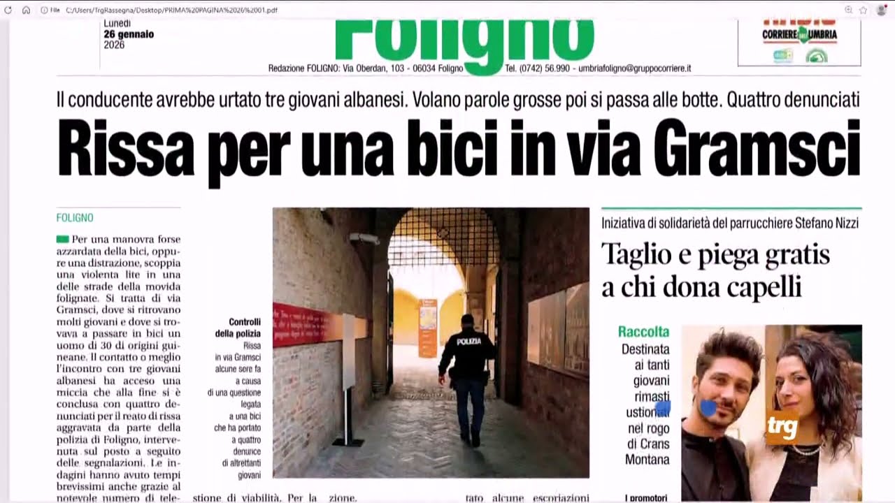 Rassegna stampa Trg lunedì 26 gennaio 2026