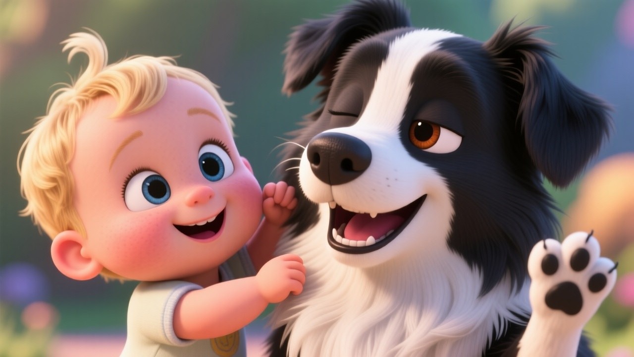 Les Petites Mains Apportent de la Joie| Chanson à Taper des Mains pour Bébés Maggie la Border Collie