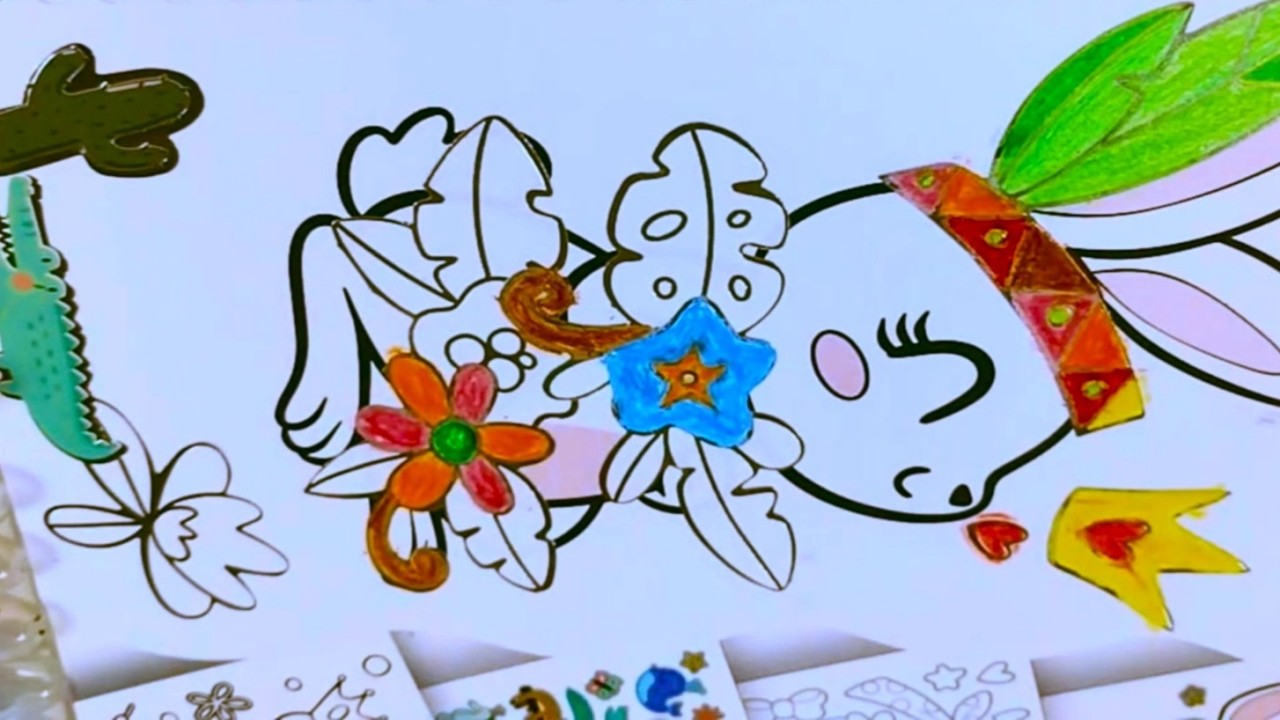 Coloreando adhesivos 33 🐰❄ #art #adhesive #aesthetic #coloring #rabbit #coloreo