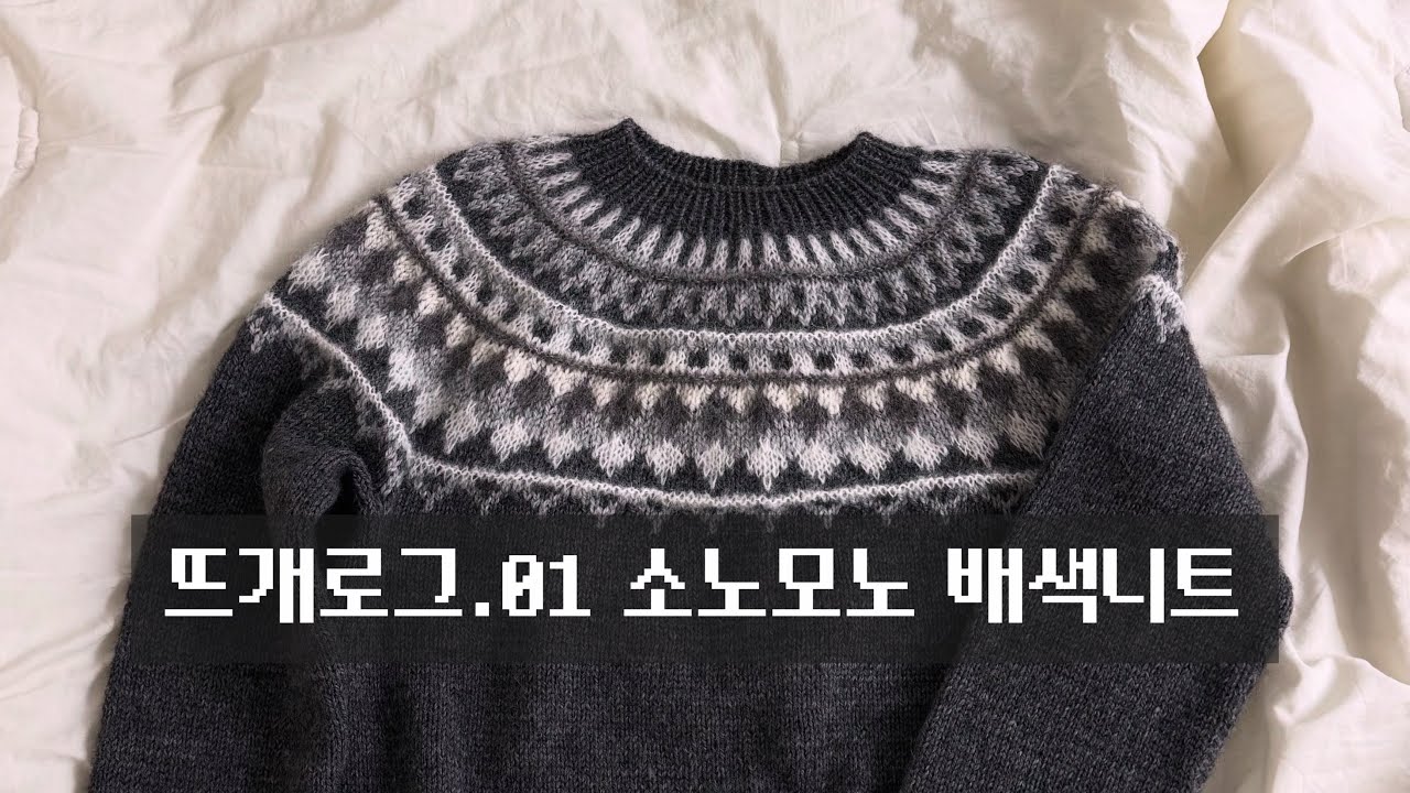 뜨개로그 01. 소노모노 배색니트
