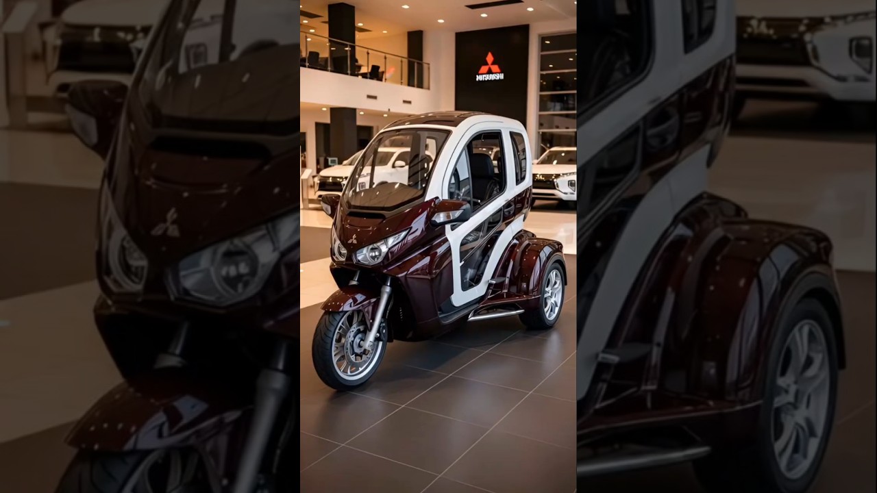 New 2026 Mitsubishi Enclosed Trike Bike &mdash; The $50K Urban Future Machine!