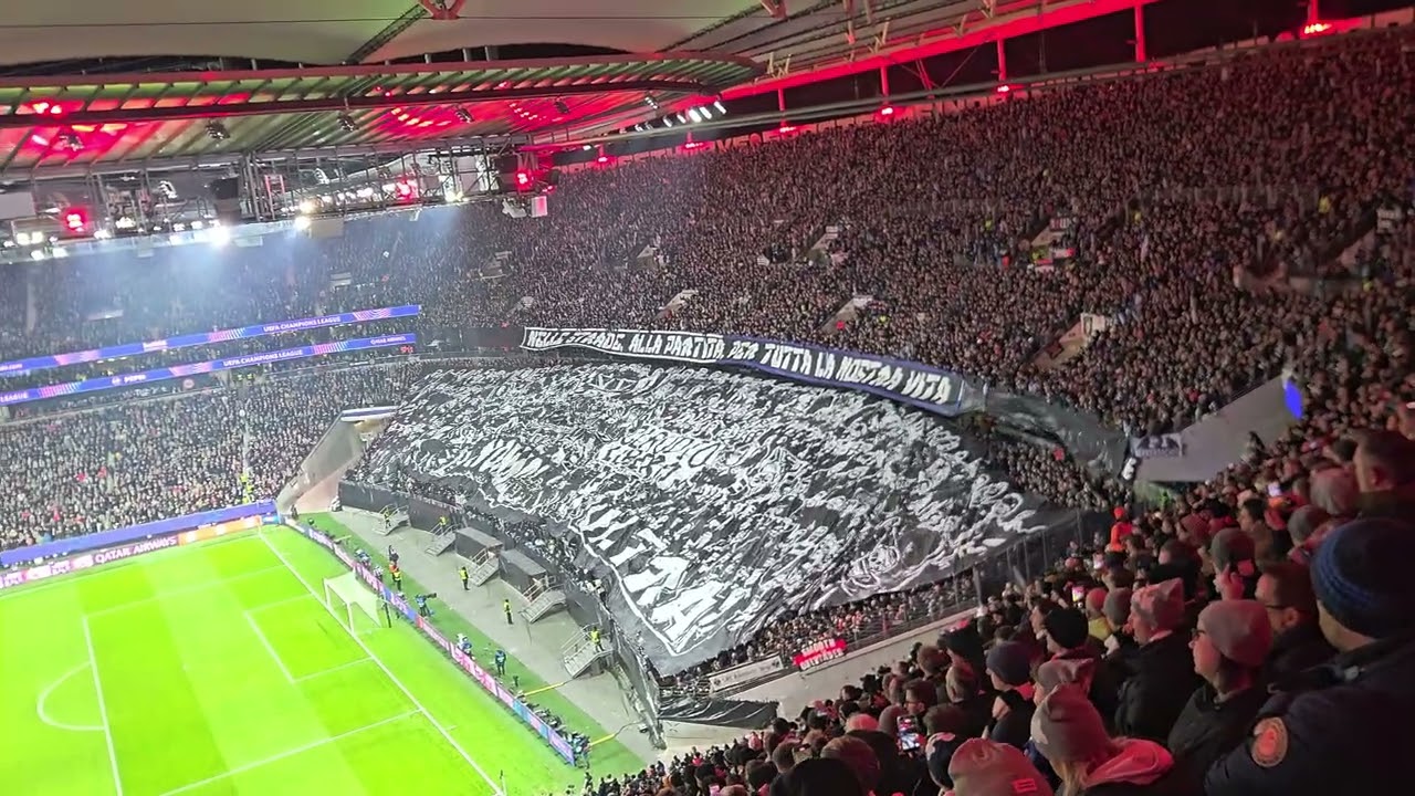 Eintracht Frankfurt vs Atalanta BC (0-3) (26-11-2025) Champions League Choreo + Team Announcement 🦅