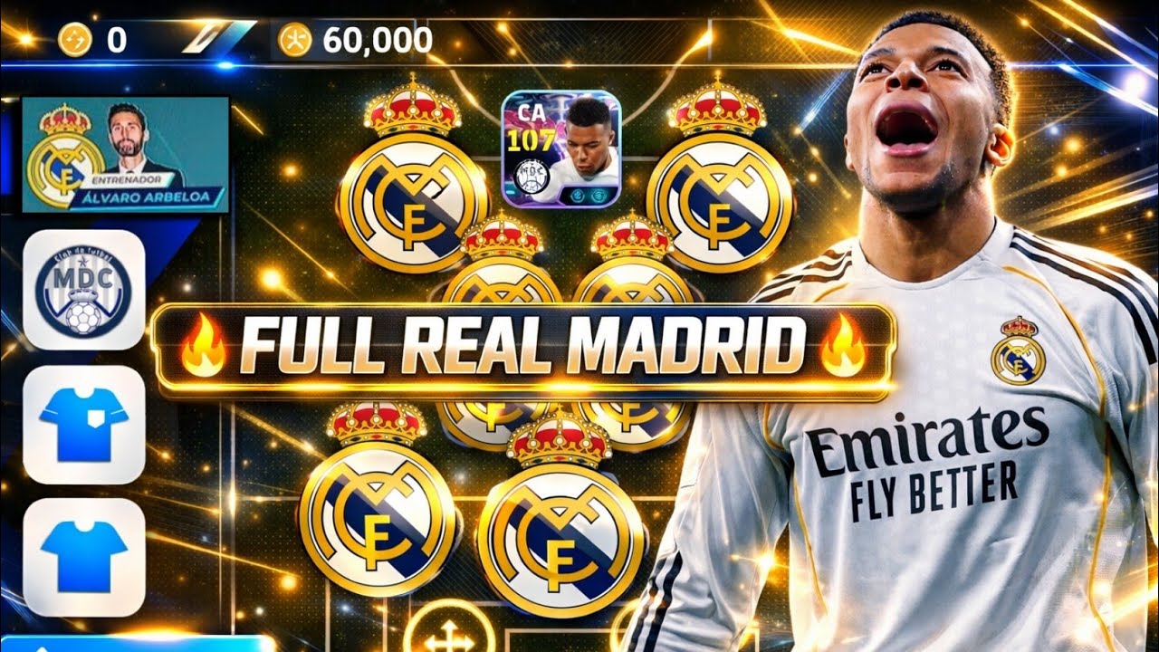 🔥 TEAM FULL REAL MADRID NO EFOOTBALL 2026 🔥
