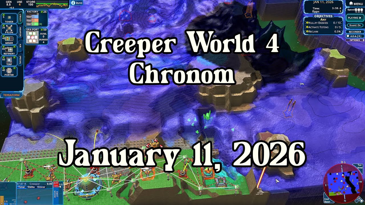 Creeper World 4 Daily Map – January 11, 2026 | No Commentary