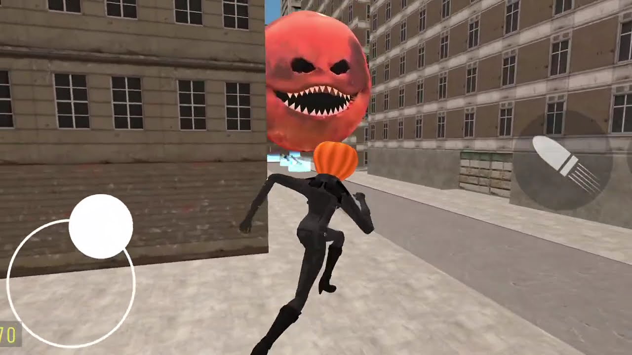 Horror Moon and CatNap woman fighting in nextbots in playground mod gameplay 