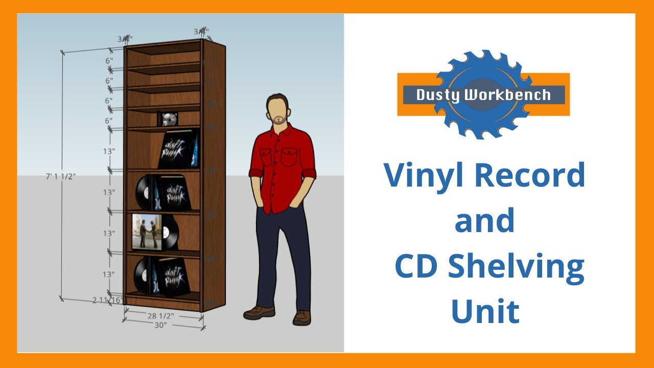 Vinyl Record and CD Shelving Unit (Our Build Process)