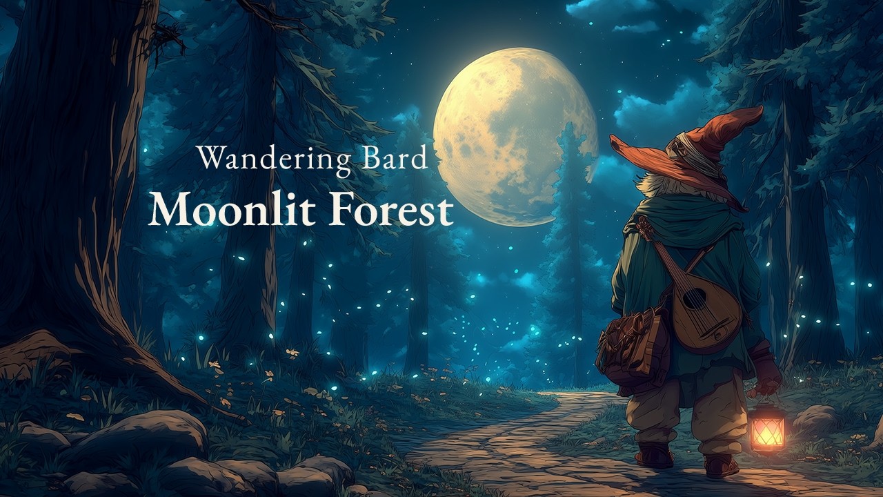 Medieval Music for Focus & Reading | The Wandering Bard’s Moonlit Forest
