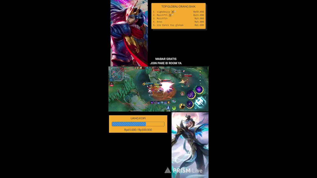🔴 LIVE PUSH RANK MOBILE LEGEND | ALL ROLE | MABAR GRATIS #shorts