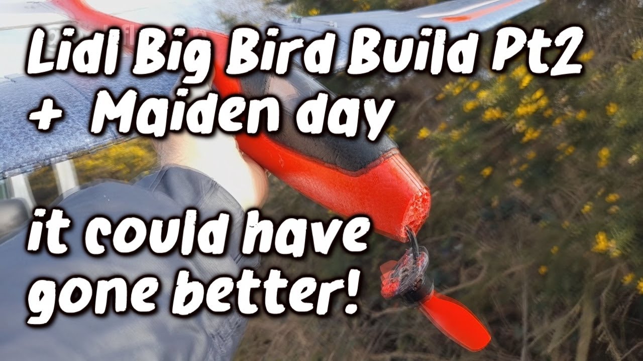 Lidl Big Bird 2 build blog Part 2 + useful tips.  Is this plane jinxed?  Did the maiden happen?