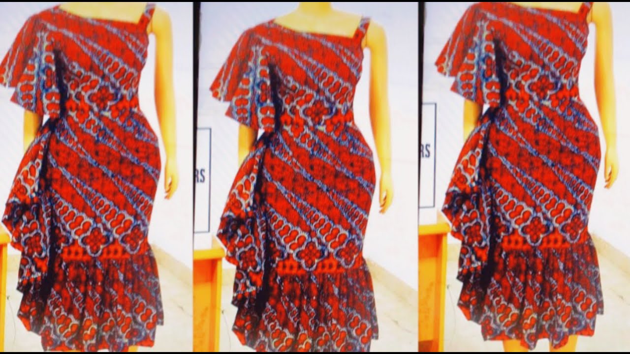 How to cut and sew an elegant mono strap fitted ruffle dress