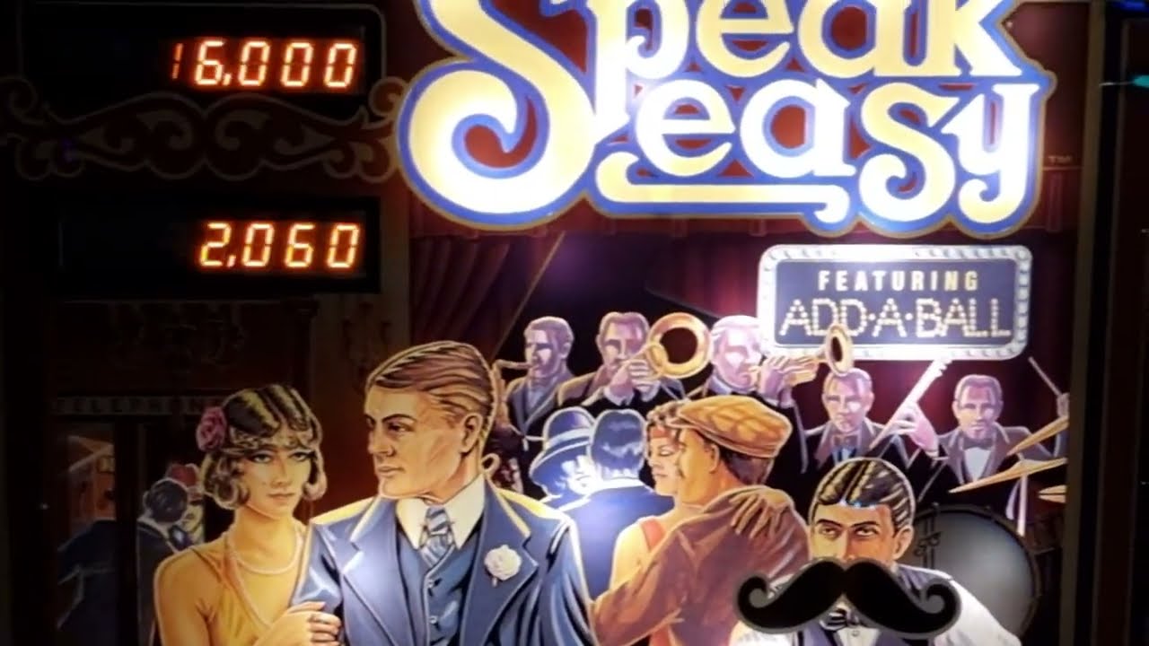 Pinball - Speakeasy 1982 - Bally - 4k-60fps - For Amusement Only e.v.