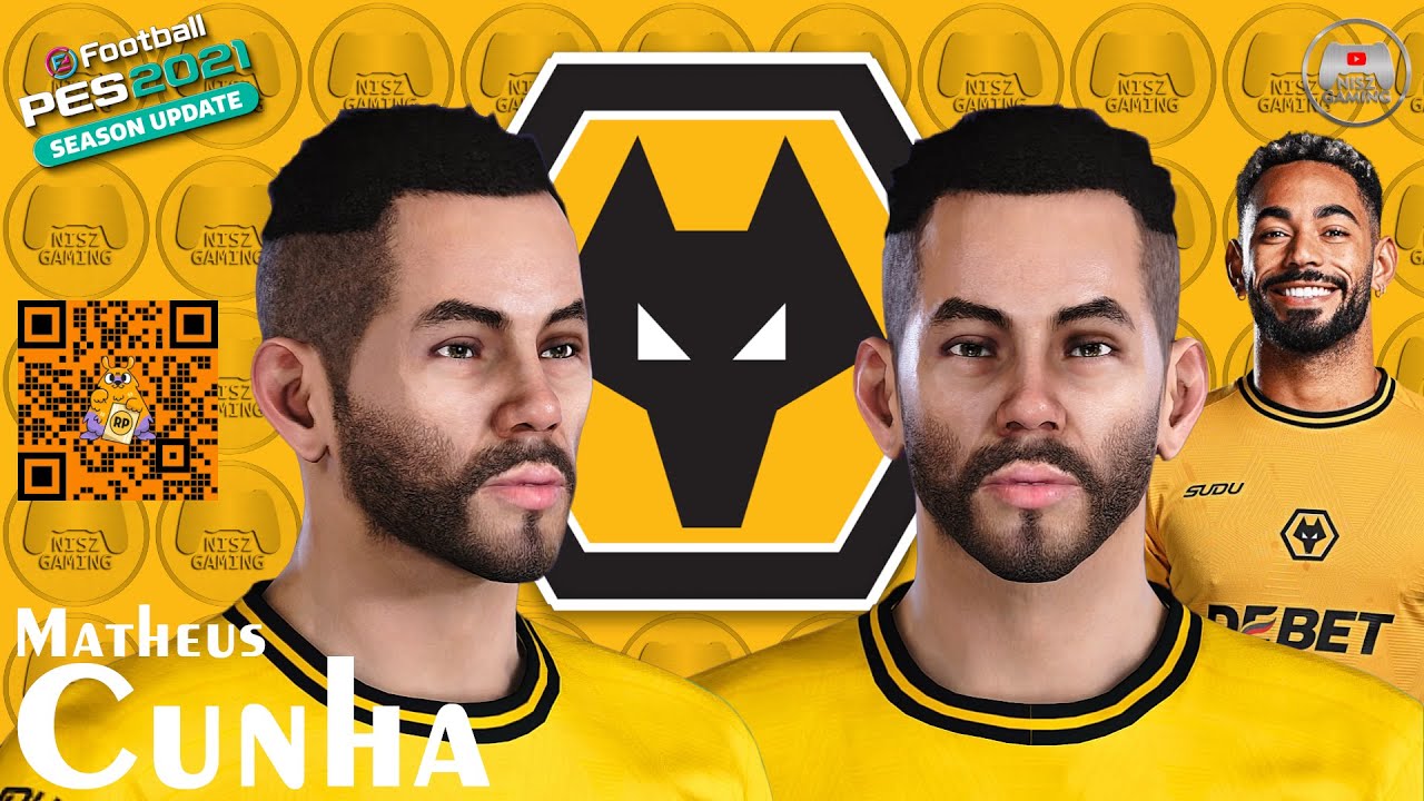 How to Create Face Matheus Cunha 🇧🇷 Wolverhampton | Face Build PES 2021