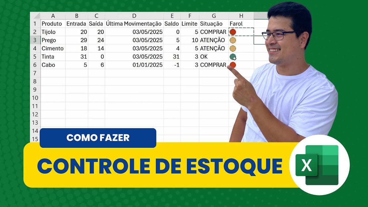 Controle de Estoque no Excel