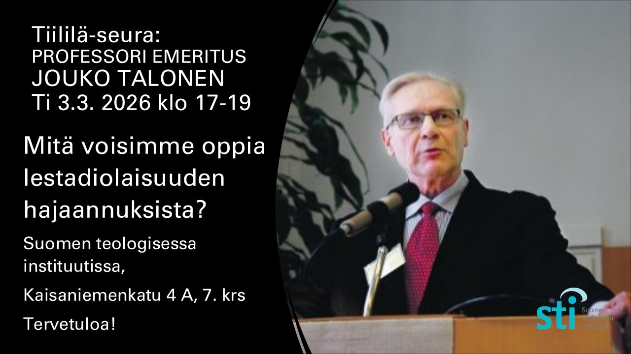 Mitä voisimme oppia lestadiolaisuuden hajaannuksista? Jouko Talonen, professori emeritus, 3.3.2026