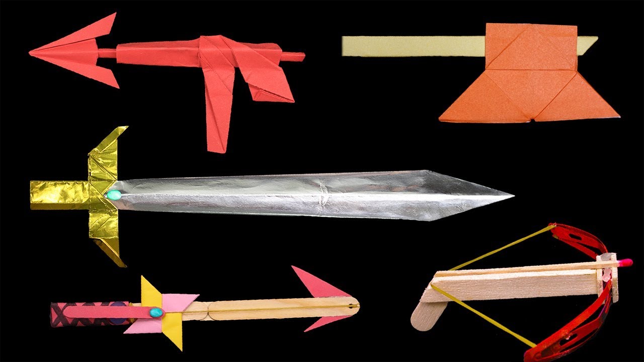 06 DIY paper origami ninja star and weapon toys