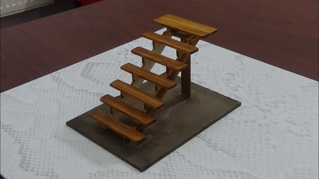 DIY Minyatür merdiven DIY  miniature stairs (stick)