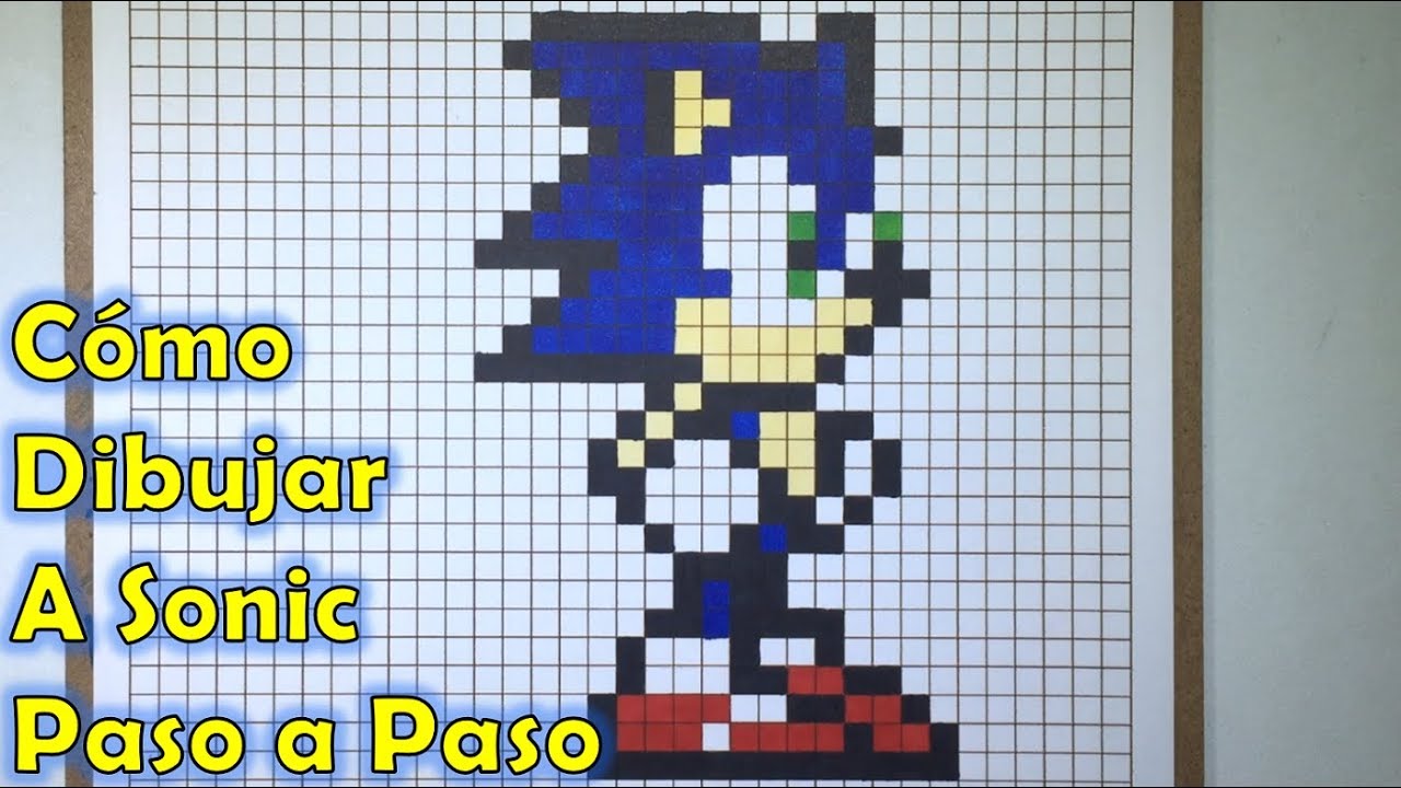 Cómo Dibujar a Sonic en 8 bit o Pixel Art! Tutorial PASO A PASO