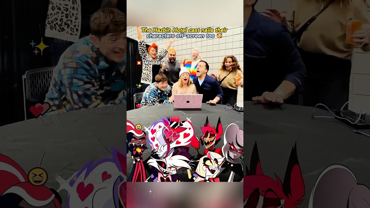 The Hazbin Hotel cast nails their characters off-screen too 🥰.#HazbinHotel#funny#animation
