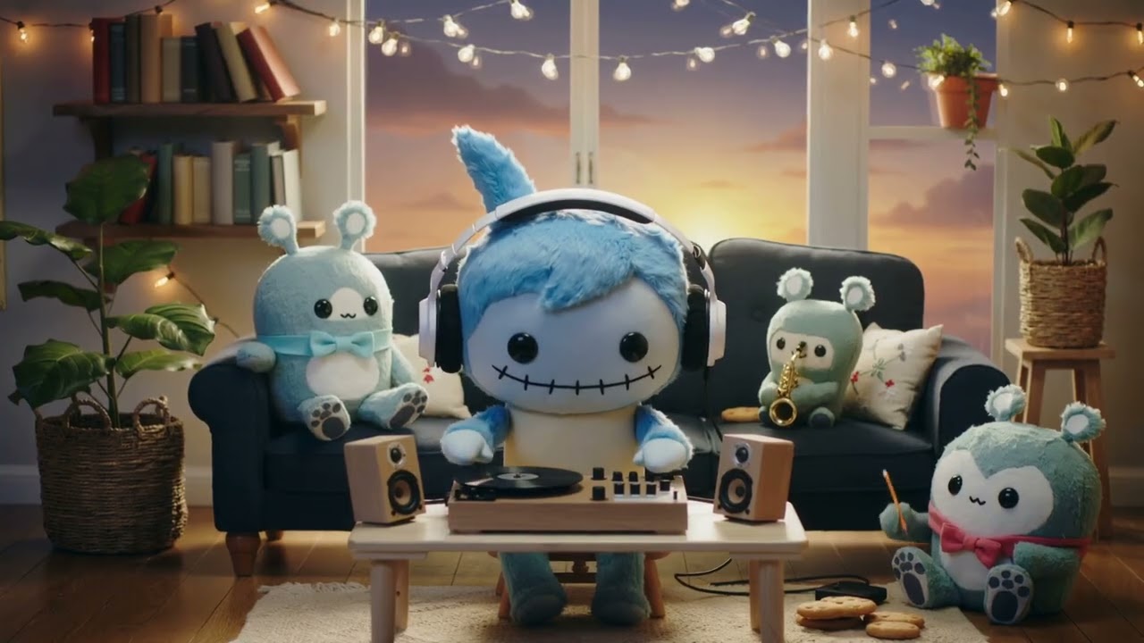 Fuggler Relaxing Lofi Room | Cozy Plush Creatures at Sunset