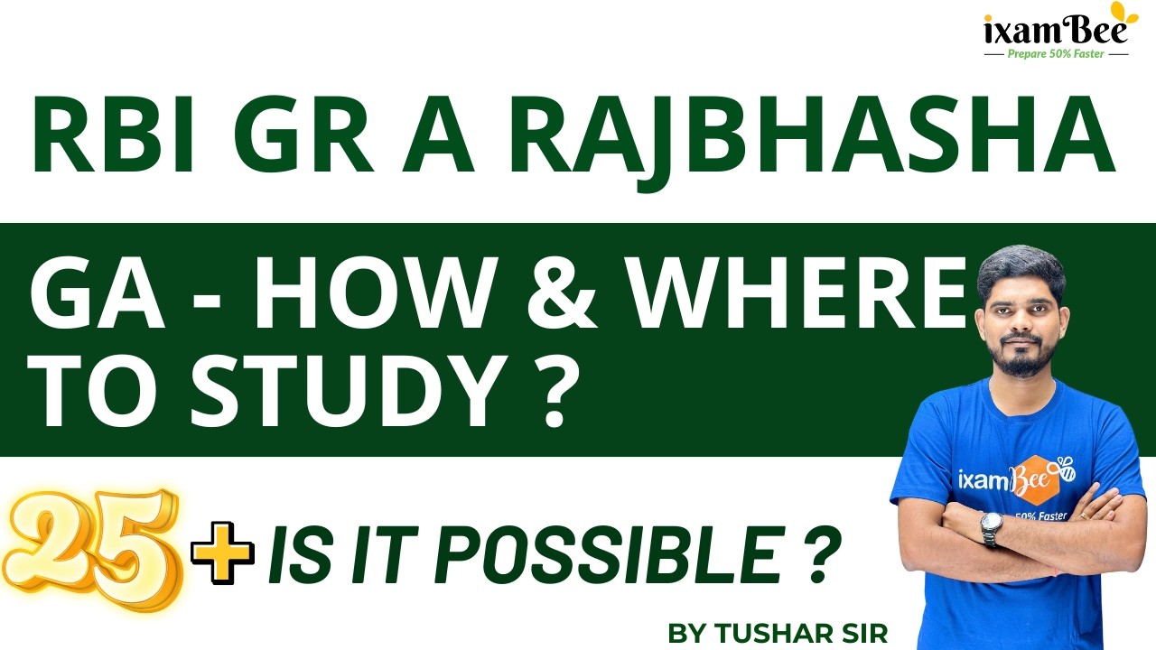 RBI Grade A Rajbhasha || GA || How & Where to Study ?