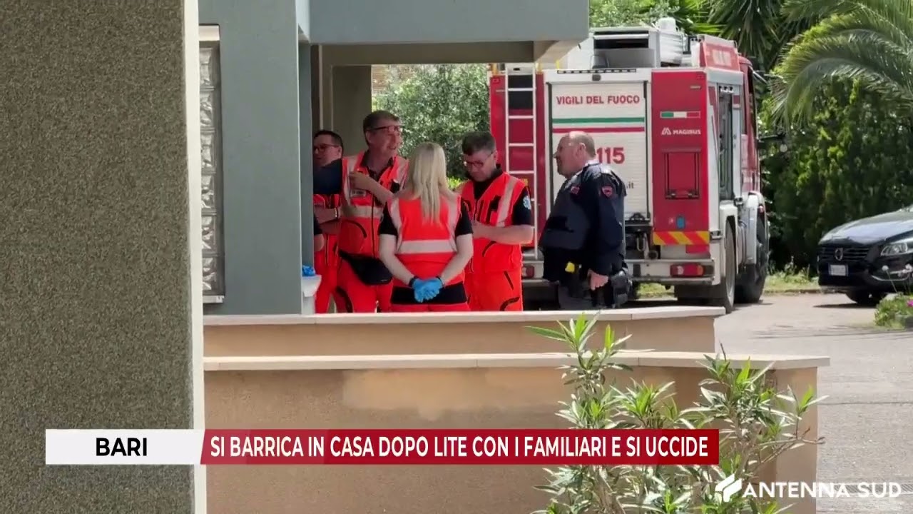4 MAGGIO 2025 - BARI, SI BARRICA IN CASA DOPO LITE CON I FAMILIARI E SI UCCIDE
