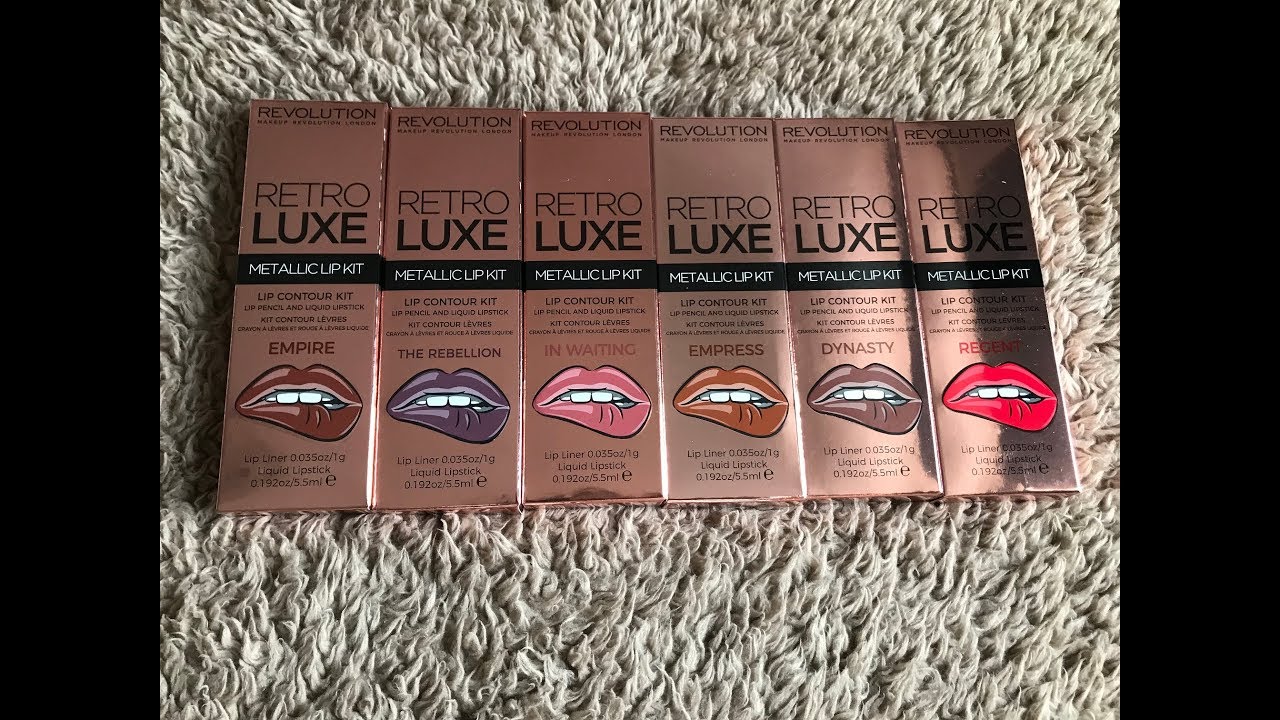 Makeup Revolution Retro Luxe Lip Kits / New Metallic Collection