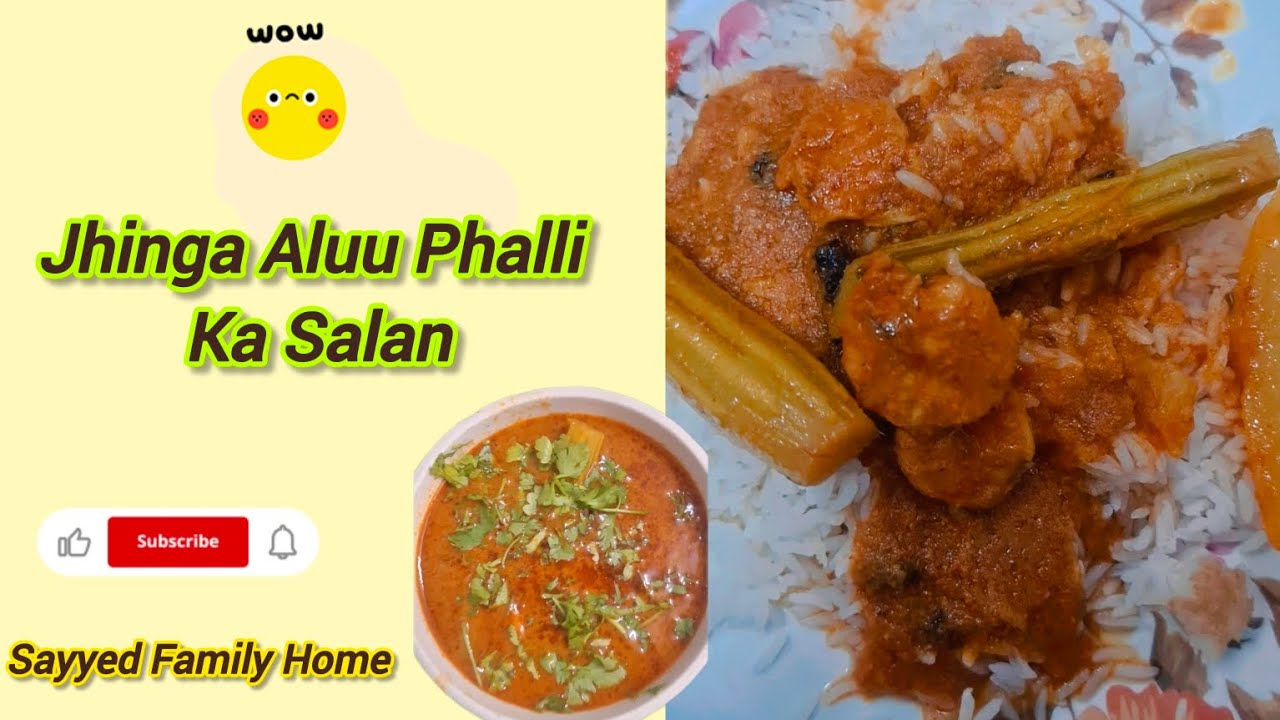 Jhinga Aluu Phalli ka Salan | Prawns Gravy #ytube #jhingarecipe #salan #food #viral #drumsticks 