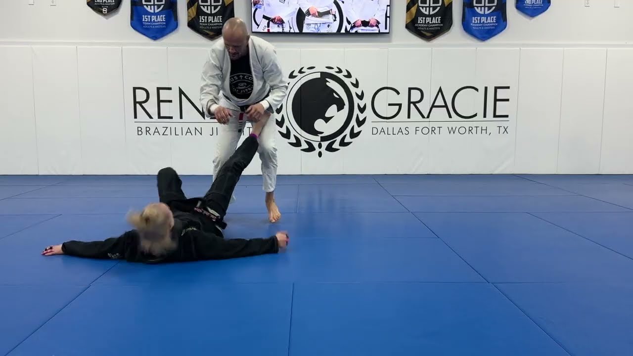 Open Guard Passing - They Sit Up - Push Them Back & Pass - Pop Their Hands Then Knee Throw By