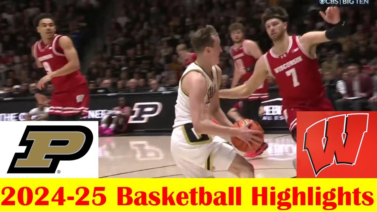 #16 Wisconsin vs #7 Purdue Basketball Game Highlights 2 15 2025