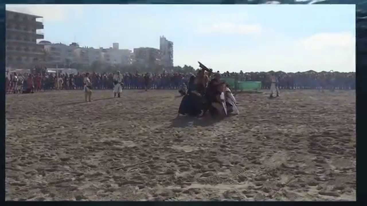 SANTA POLA MOROS Y CRISTIANOS DESEMBARCO EN LA PLAYA 01-09-2014
