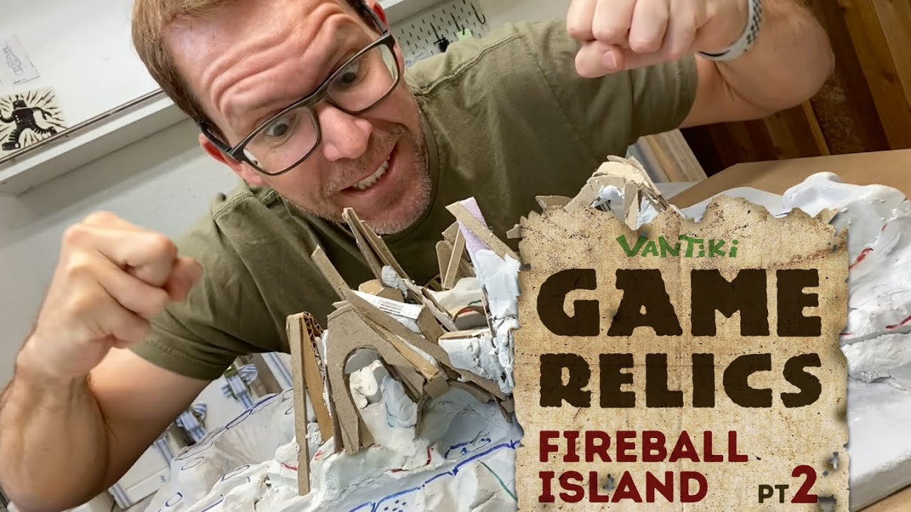 Fireball Island pt2 - sculpting terrain with smooth-on Freeform Air - Game Relics