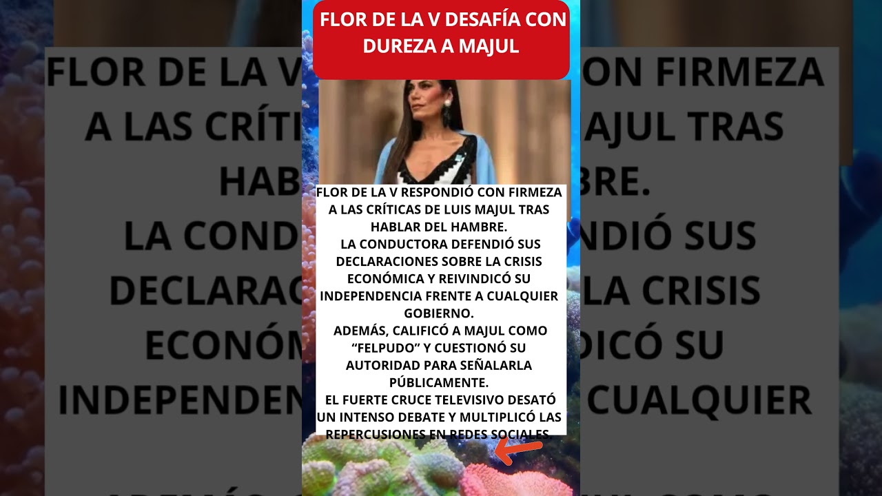 Flor de la V desaf&iacute;a con dureza a Majul
