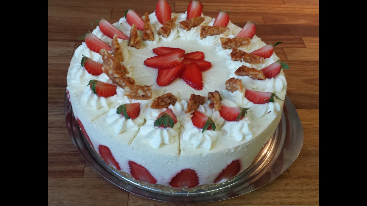 🍓Erdbeertorte mit Honig-Vanillemousse - Festtagstorte - Muttertagstorte - K&uuml;hlschranktorte