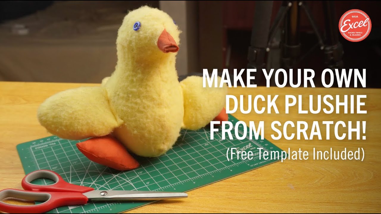 Easy DIY Plushies - Duck Plushie Emotional Support Crafting | Excel Blades®