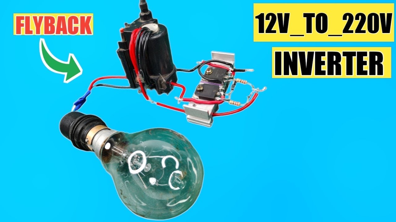 Inverter 12V TO 220V Using TV Transformer || How To Make Inverter at home @Creativeown1